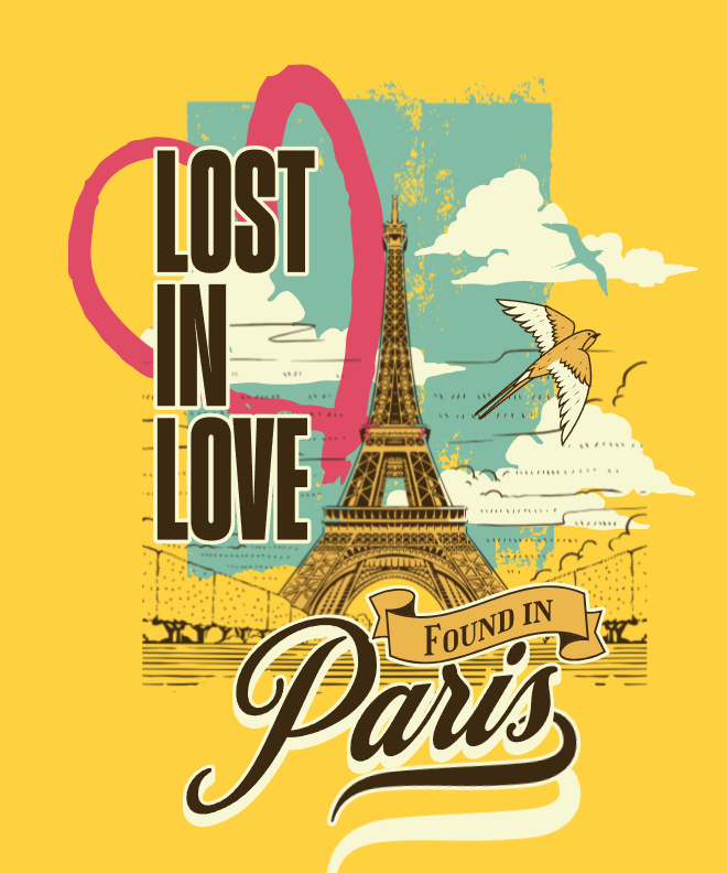 Lost in Love - Found in Paris | Unisex Heavy Cotton Graphic T-Shirt
