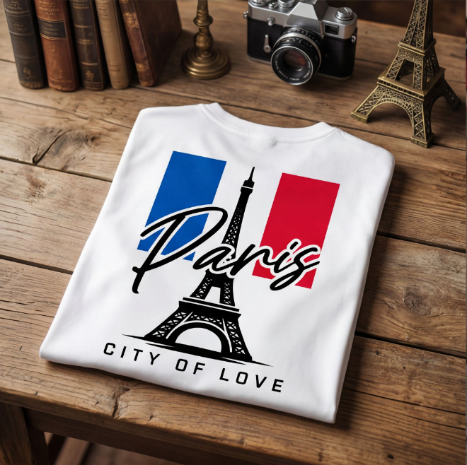 City of Love-Paris | Unisex Heavy Cotton Graphic T-Shirt image
