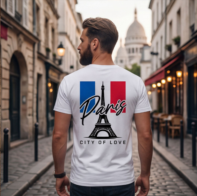 City of Love-Paris | Unisex Heavy Cotton Graphic T-Shirt image