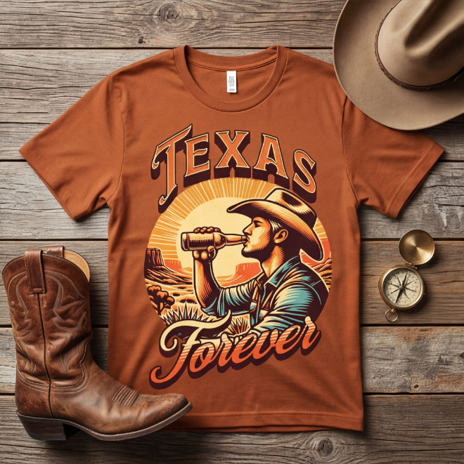 Texas Forever | Unisex Heavy Cotton Graphic T-Shirt image