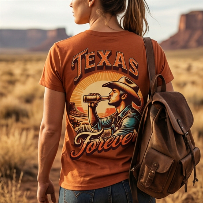 Texas Forever | Unisex Heavy Cotton Graphic T-Shirt image