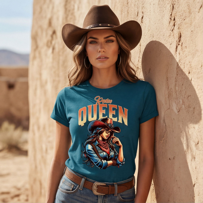 Rodeo queen-Texas | Unisex Heavy Cotton Graphic T-Shirt image