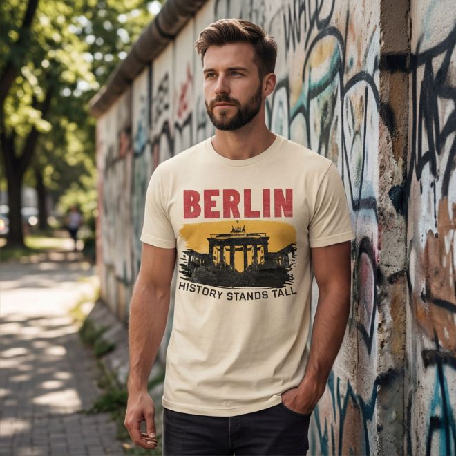 Berlin-History Stands Loud | Unisex Heavy Cotton Graphic T-Shirt image