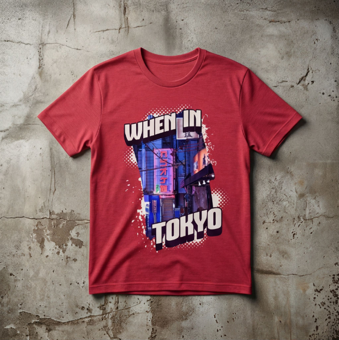 When in Tokyo | Unisex Heavy Cotton Graphic T-Shirt image
