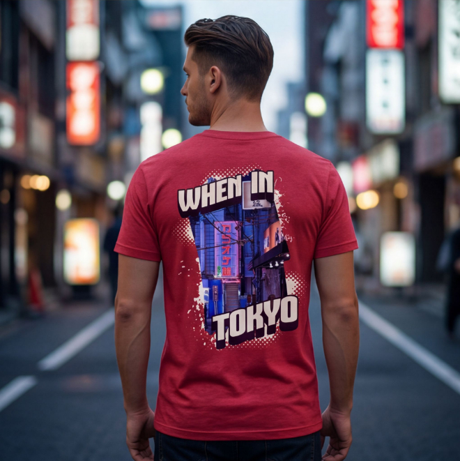 When in Tokyo | Unisex Heavy Cotton Graphic T-Shirt image
