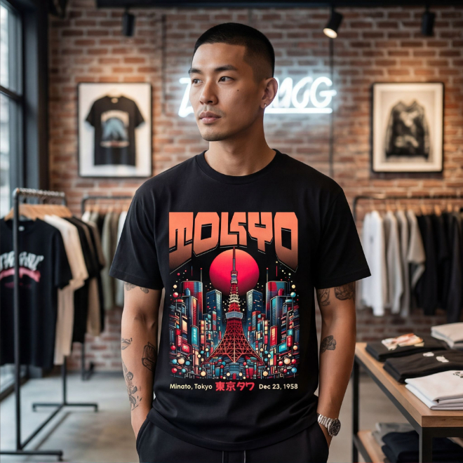 Minato Tokyo | Unisex Heavy Cotton Graphic T-Shirt image