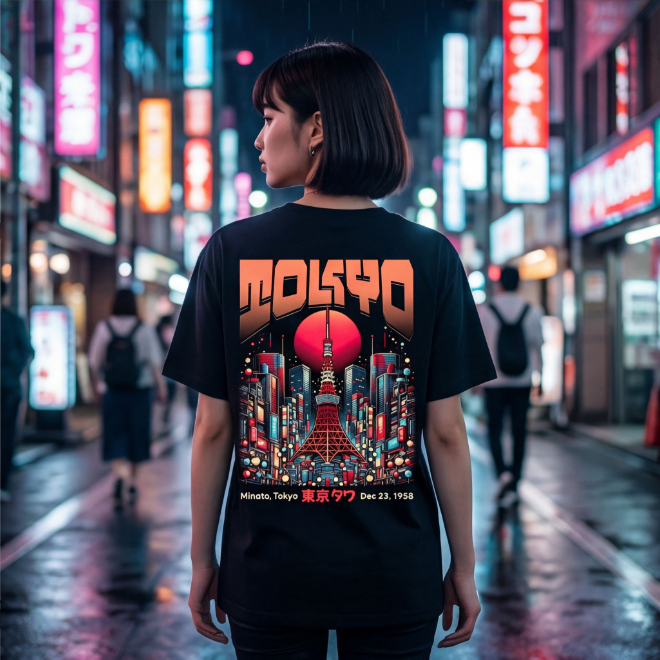 Minato Tokyo | Unisex Heavy Cotton Graphic T-Shirt image