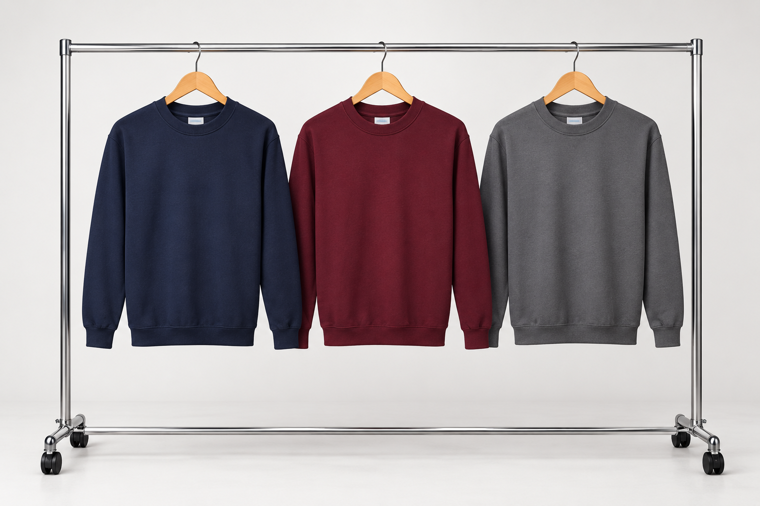 Plain Crew Neck Sweatshirt Pack image