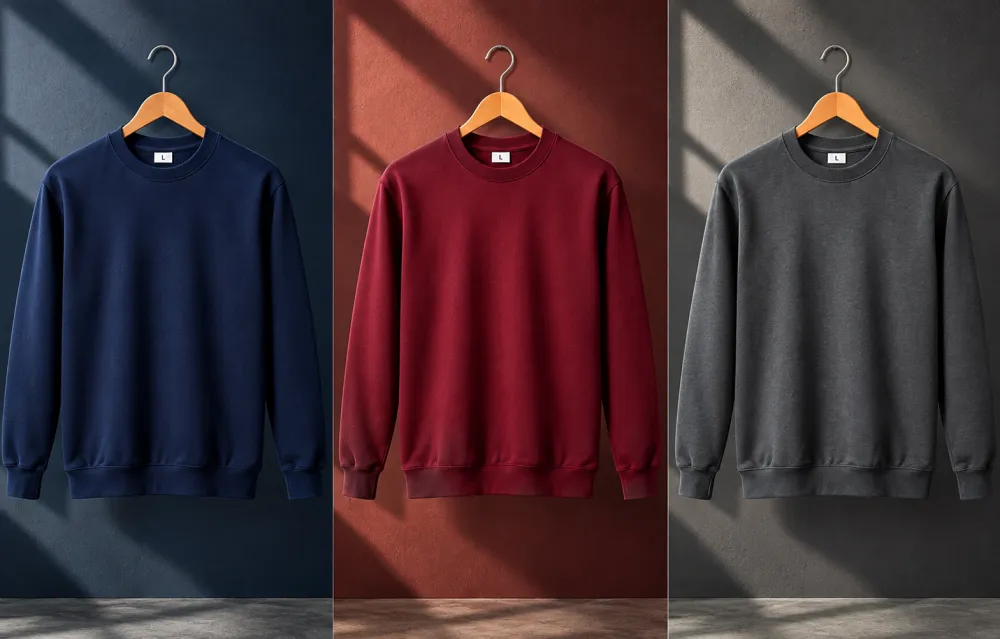Plain Crew Neck Sweatshirt Pack