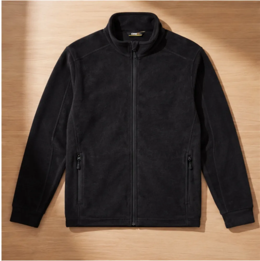 Men's Black Full-Zip Fleece Jacket