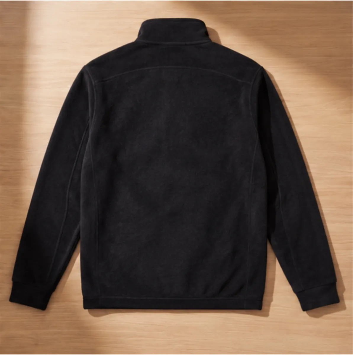 Men's Black Full-Zip Fleece Jacket image
