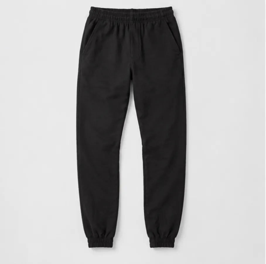 Men's Black Casual Jogger Pants with Elastic Waist