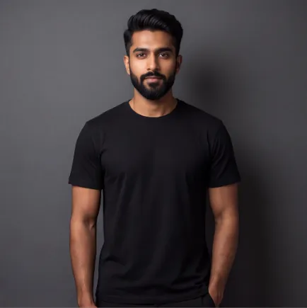 Black Heavy Cotton Short Sleeve T-Shirt image