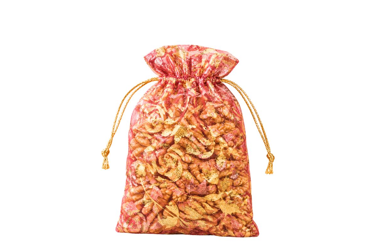 Red Gold Gift Bag with Walnut image