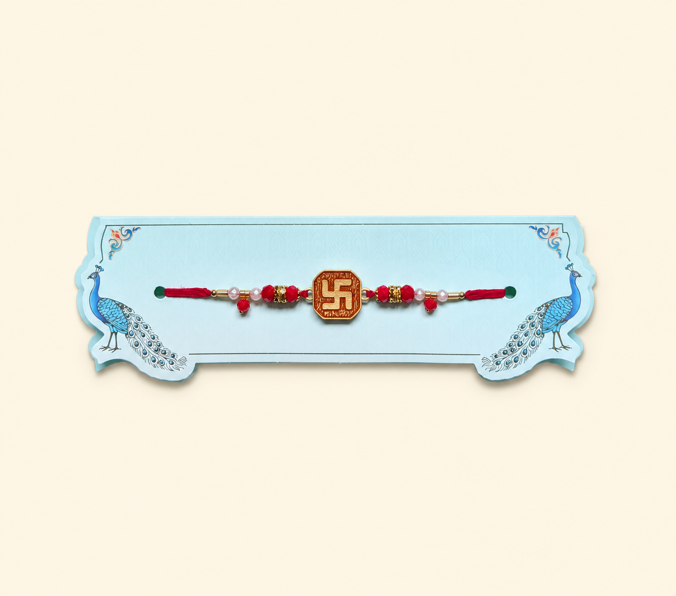 Swastik Rakhi with Red Thread