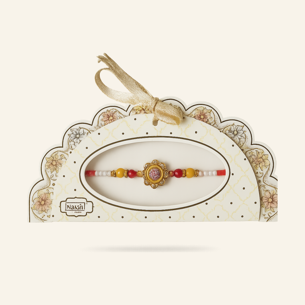 Ghevar Rakhi With Flower