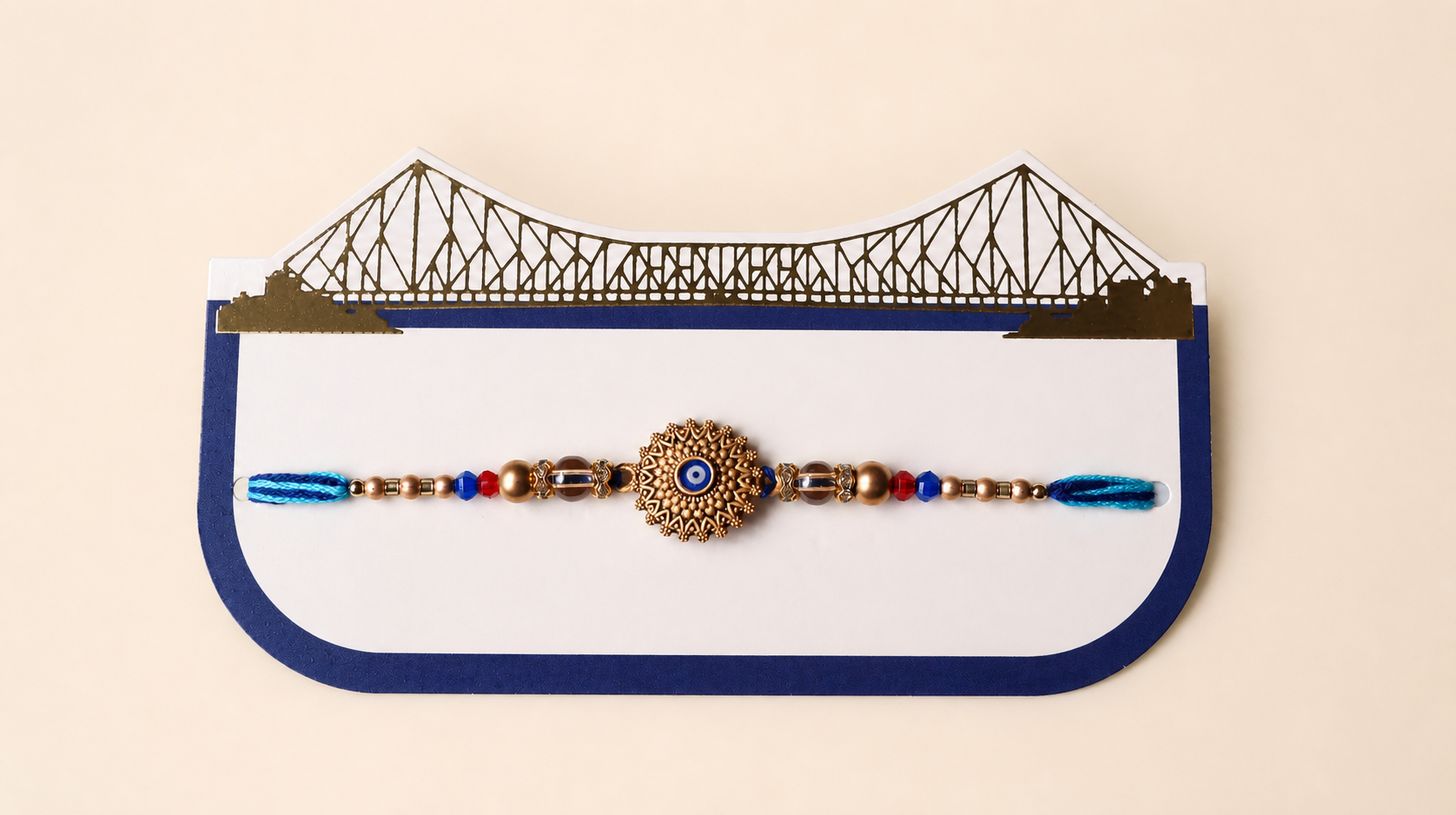 Evil Eye Rakhi With Howrah Bridge (Kolkatta)