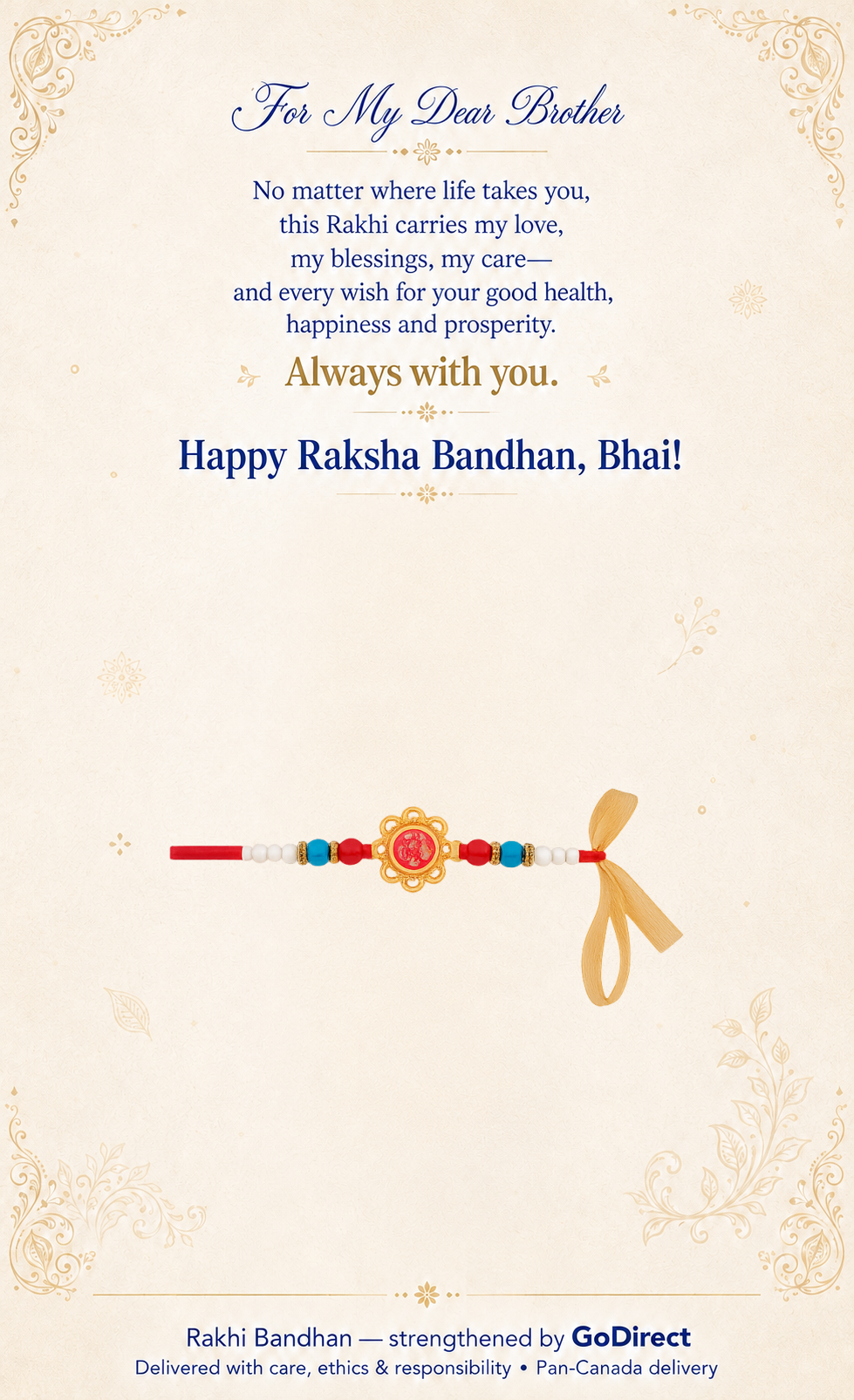 Ghevar Rakhi With Flower image