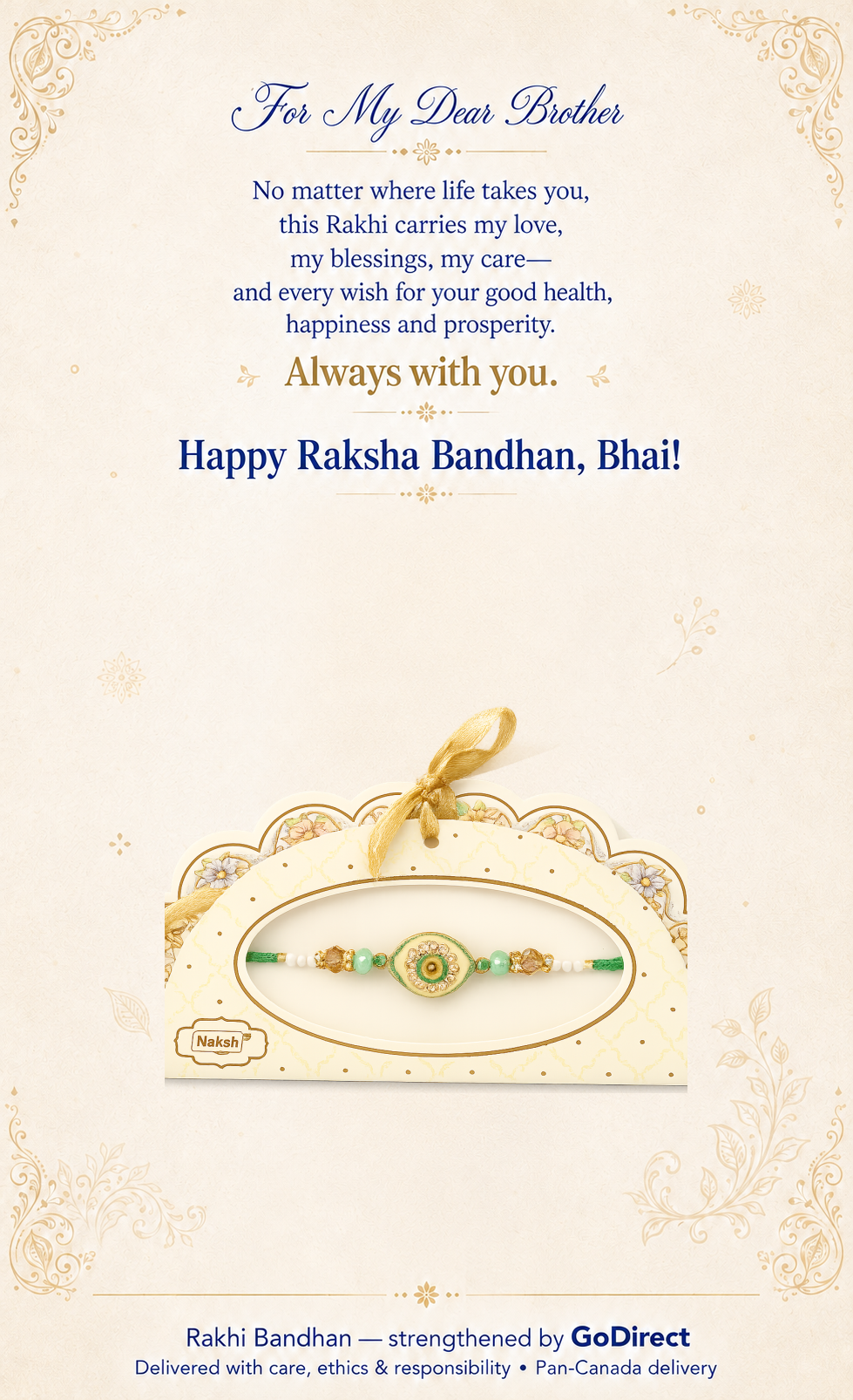 Ghevar Rakhi With Evil Eye image