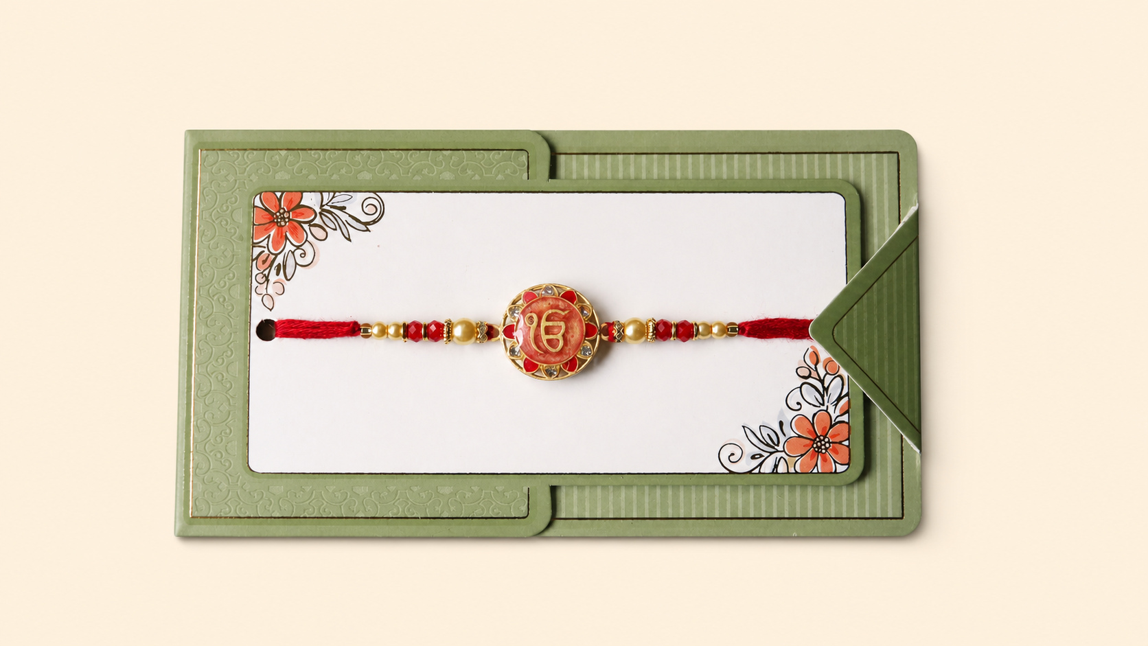 Ek Onkar Rakhi With Red Thread