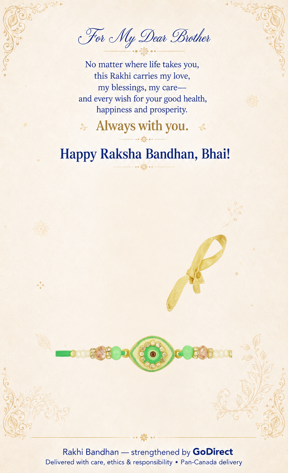 Ghevar Rakhi With Evil Eye image