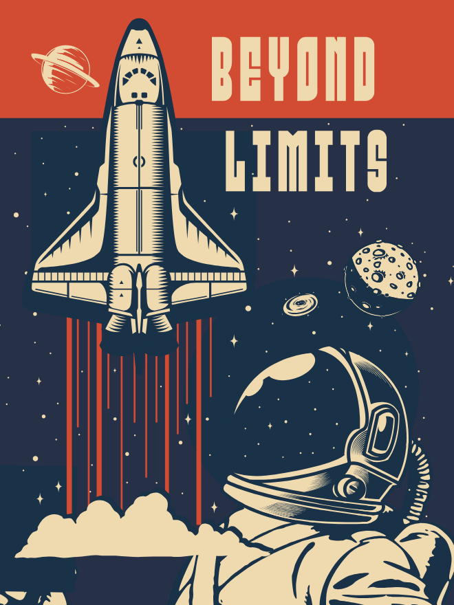 Beyond Limits | Unisex Heavy Cotton Graphic T-Shirt