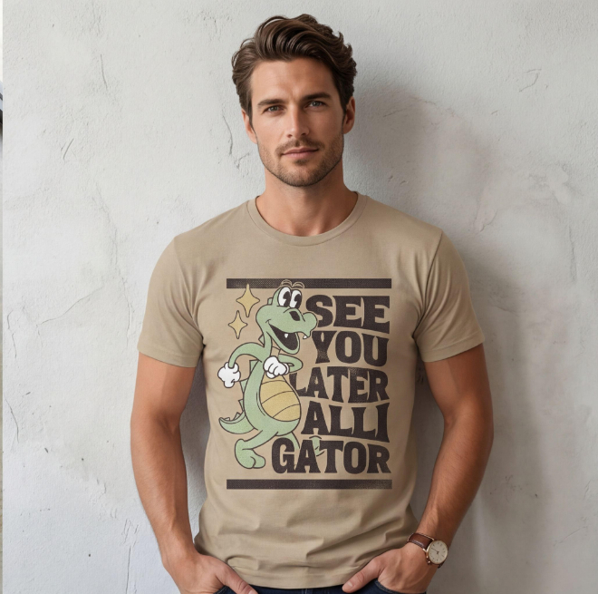 See you Later Alligator | Unisex Heavy Cotton Graphic T-Shirt image