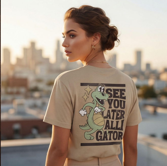 See you Later Alligator | Unisex Heavy Cotton Graphic T-Shirt image