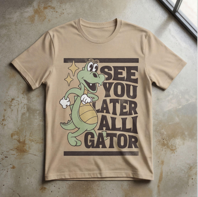 See you Later Alligator | Unisex Heavy Cotton Graphic T-Shirt image