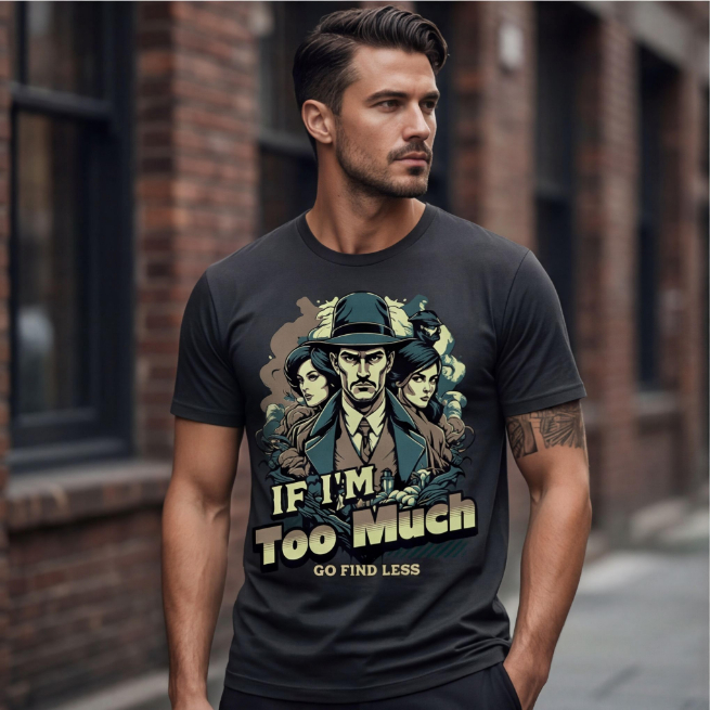 If Im too Much, Go Find Less | Unisex Heavy Cotton Graphic T-Shirt image