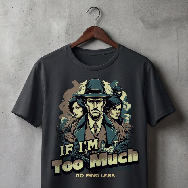 If Im too Much, Go Find Less | Unisex Heavy Cotton Graphic T-Shirt image