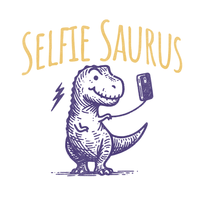 Selfie Sauras | Unisex Heavy Cotton Graphic T-Shirt