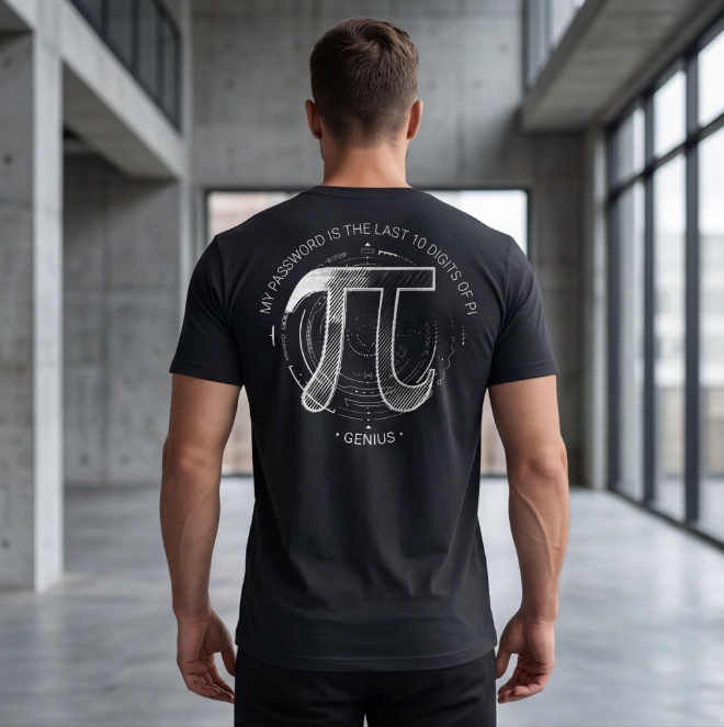 Pie Password Genius | Unisex Heavy Cotton Graphic T-Shirt image