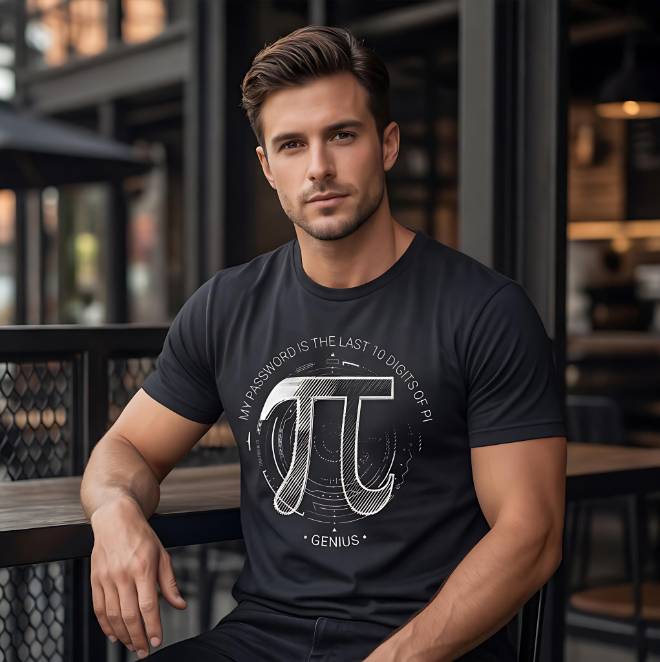 Pie Password Genius | Unisex Heavy Cotton Graphic T-Shirt image
