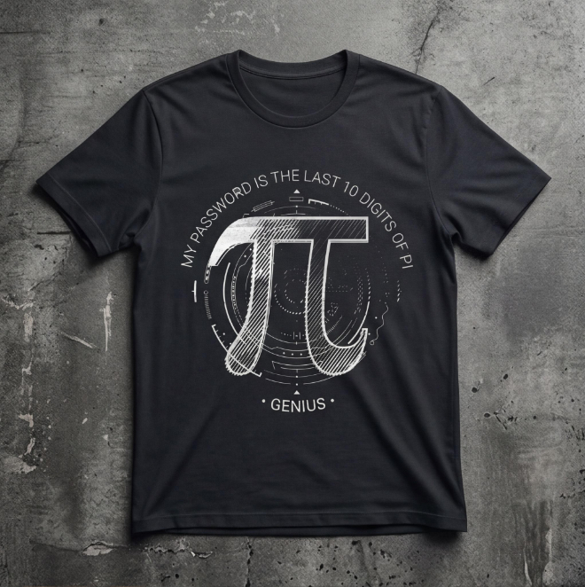 Pie Password Genius | Unisex Heavy Cotton Graphic T-Shirt image