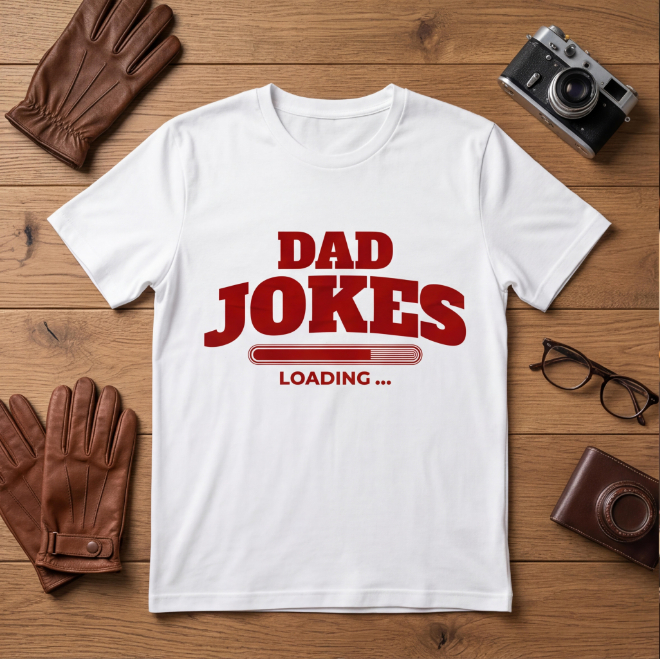 Dad Jokes Loading | Unisex Heavy Cotton Graphic T-Shirt image