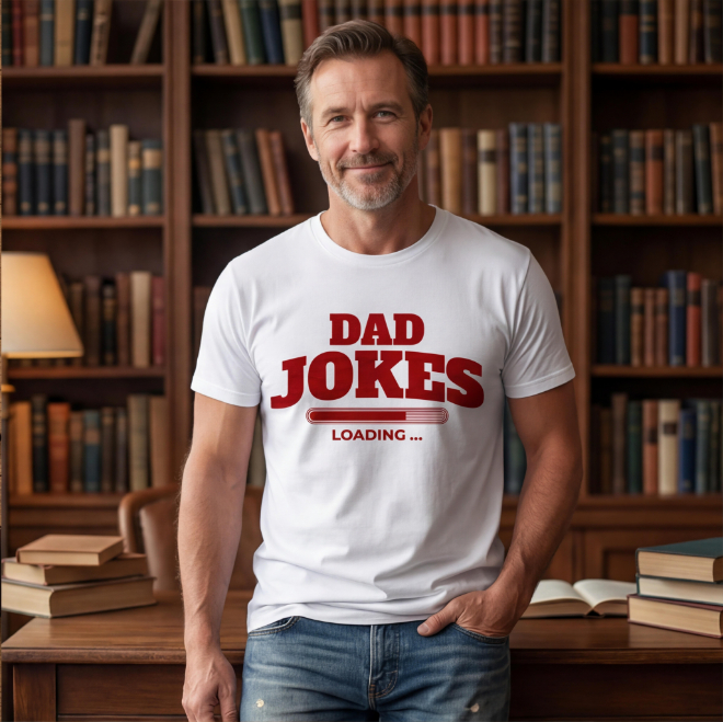 Dad Jokes Loading | Unisex Heavy Cotton Graphic T-Shirt image