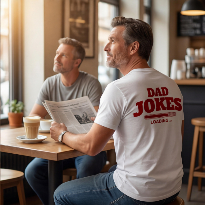 Dad Jokes Loading | Unisex Heavy Cotton Graphic T-Shirt image