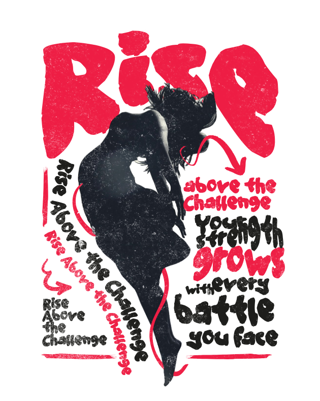 Rise above the Challenge | Unisex Heavy Cotton Graphic T-Shirt