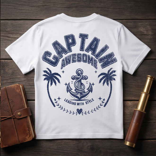 Captain Awesome | Unisex Heavy Cotton Graphic T-Shirt image