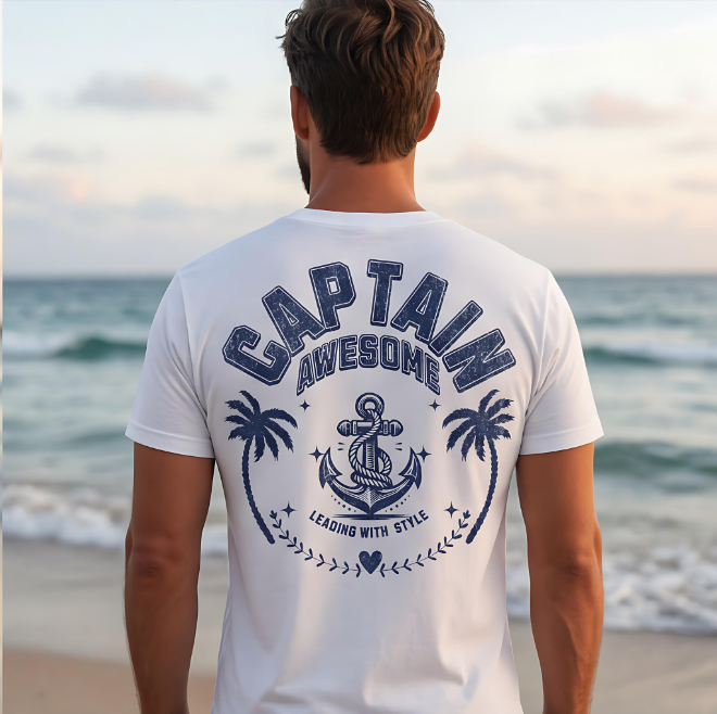 Captain Awesome | Unisex Heavy Cotton Graphic T-Shirt image