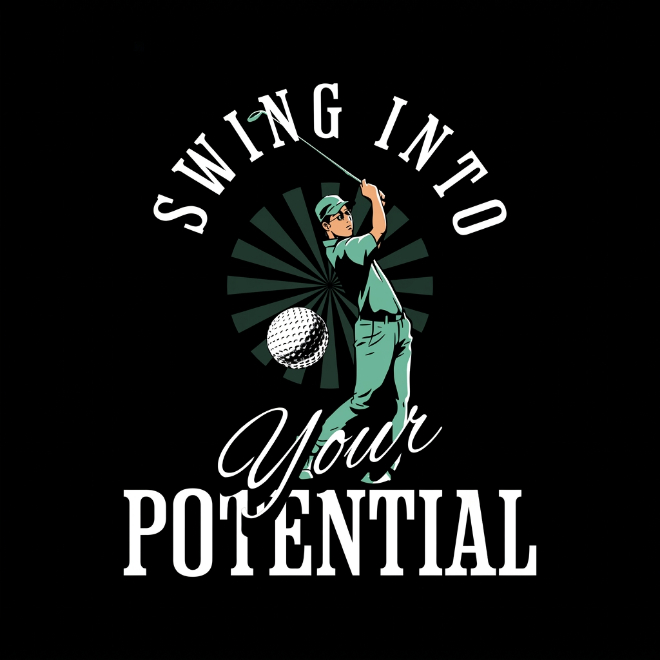 Swing into your Potential | Unisex Heavy Cotton Graphic T-Shirt