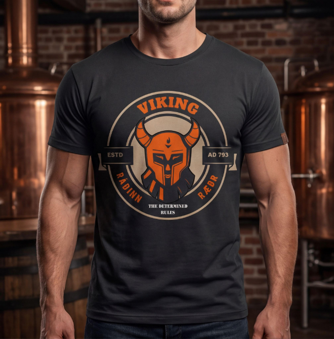 Unisex Black Viking T-Shirt image