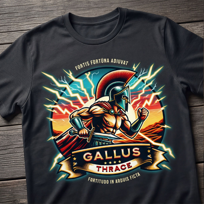 Unisex Black Gladiator T-Shirt