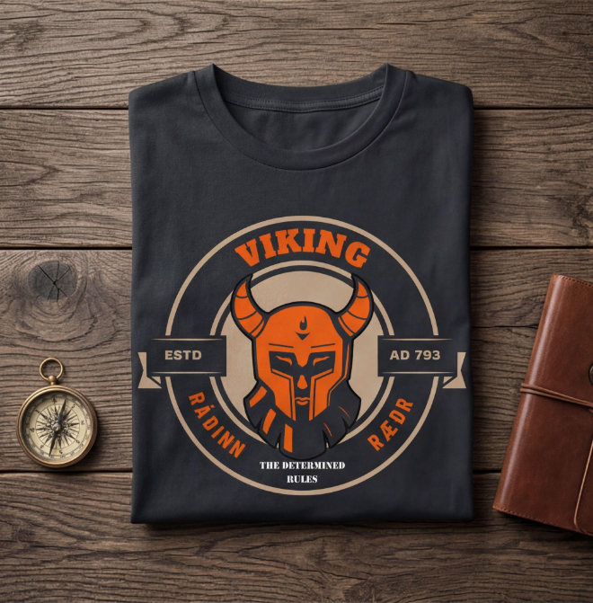 Unisex Black Viking T-Shirt