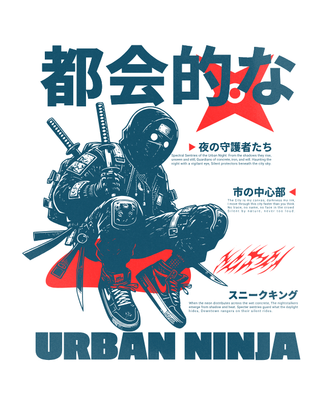 Urban Ninja | Unisex Heavy Cotton Graphic T-Shirt