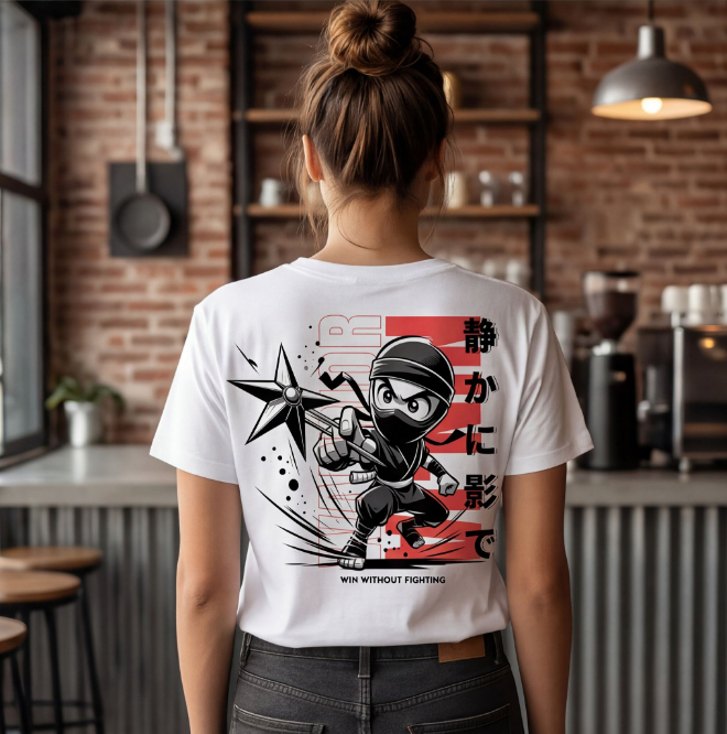 Win without Fighting | Unisex Heavy Cotton Graphic T-Shirt image