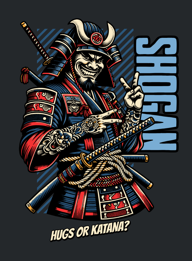 Hugs or Katana? | Unisex Heavy Cotton Graphic T-Shirt