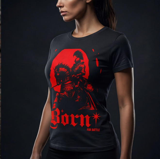 Born for Battle | Unisex Heavy Cotton Graphic T-Shirt image